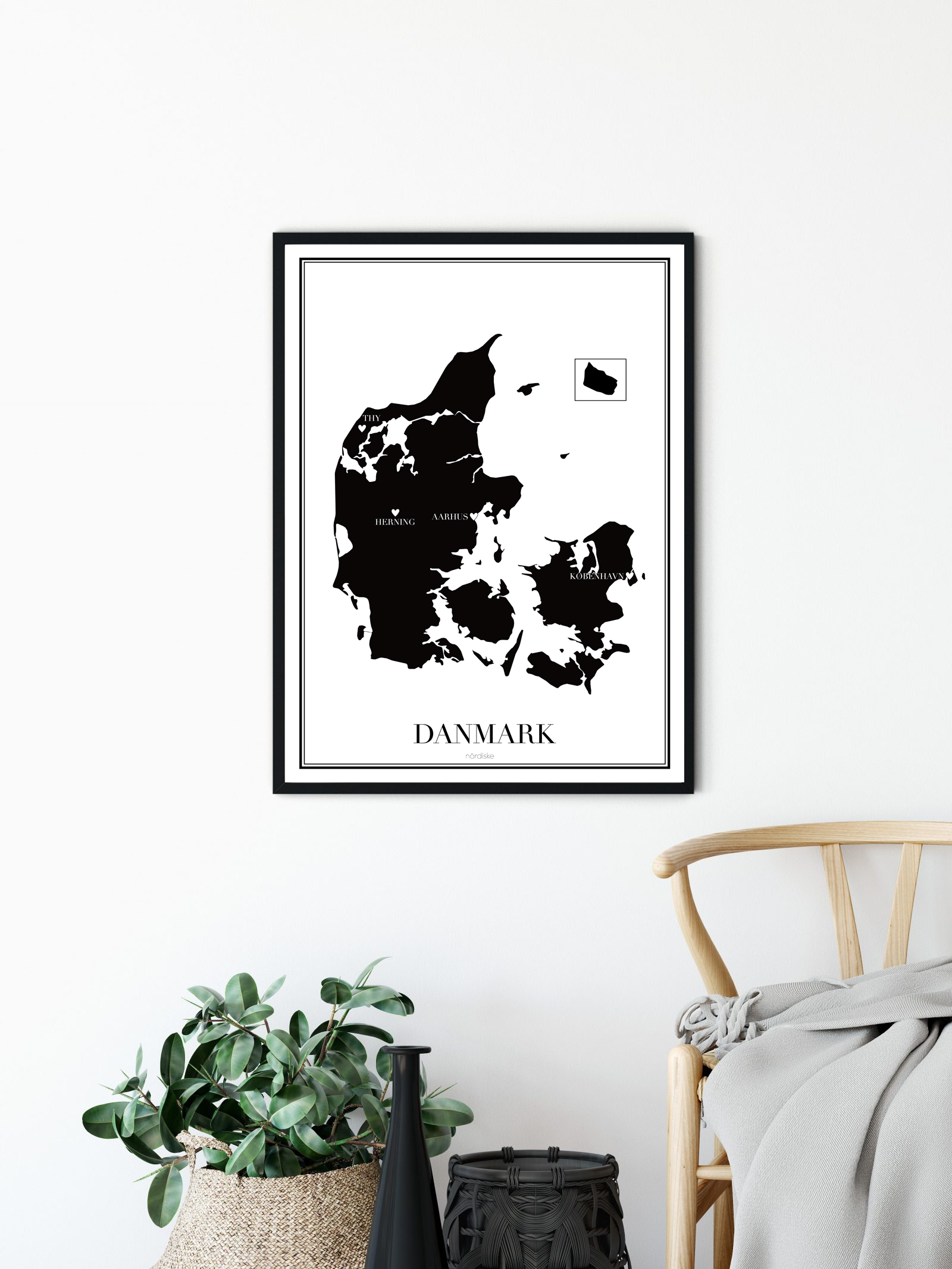 Danmarkskortet med dine byer